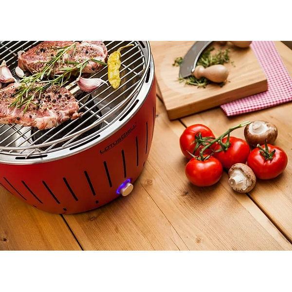 廃】ロータスグリル XLサイズ お試し炭付 USB対応 レッド ハーフェレ  