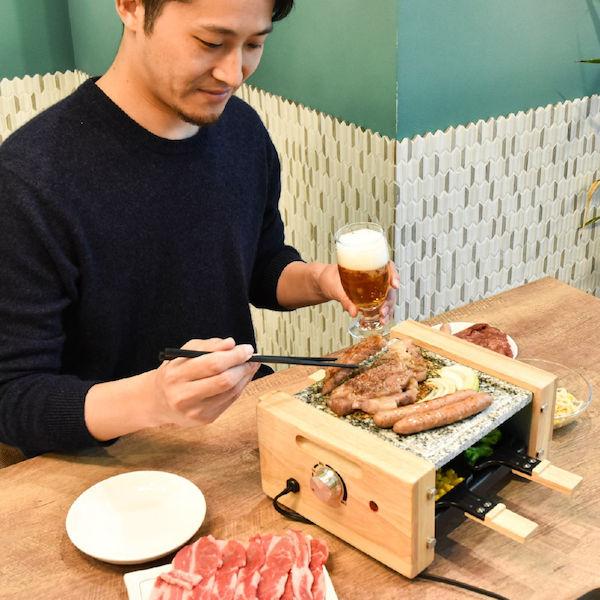 サンコー 至高のひとり焼肉「俺の石焼きプレート」 ベージュ S-WSG21B CODE：5046367))｜n-tools｜05