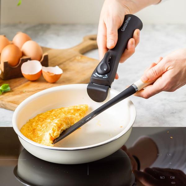 欠品)GREENPAN クリックシェフ セット8 クリームホワイト IH対応