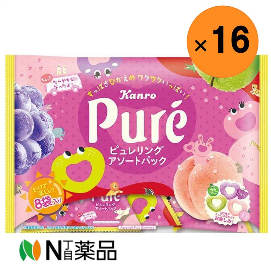 Kanro（カンロ） ピュレリングアソートパック 92g×16袋セット＜グミ 大