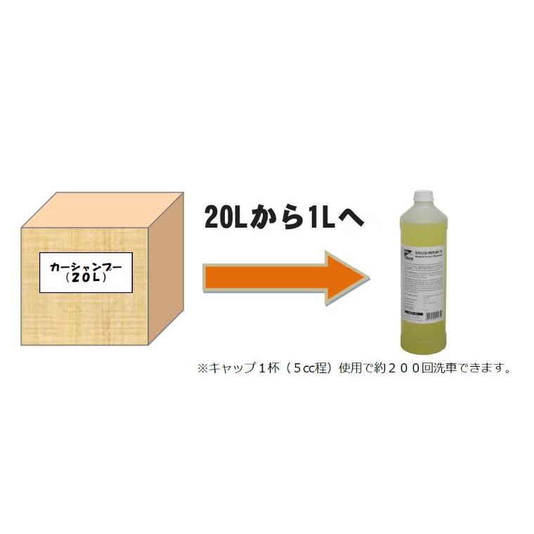 ブラッシュウォッシュ（ドイツ製カーシャンプー） １L　オススメは４００倍〜（沖縄県を除き送料込む）washmaxx BRUSH WASH N・業務用中性高濃縮カーシャンプー｜n2factory｜02