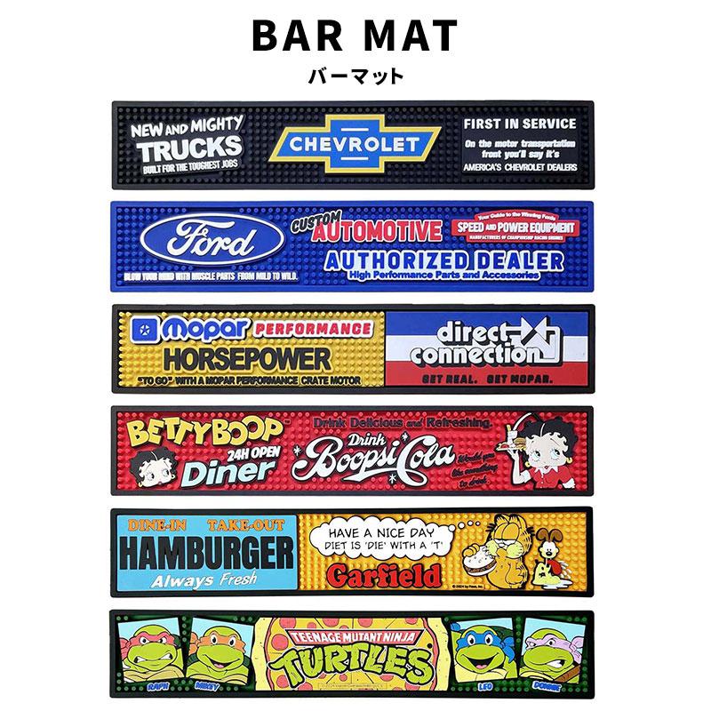 バーマット グラスマット BAR MAT CHEVROLET Ford Mopar Betty