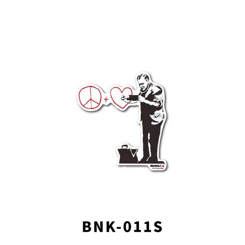 BANKSY バンクシー 透明 ステッカー BNK-009S BNK-016S Sサイズ シール