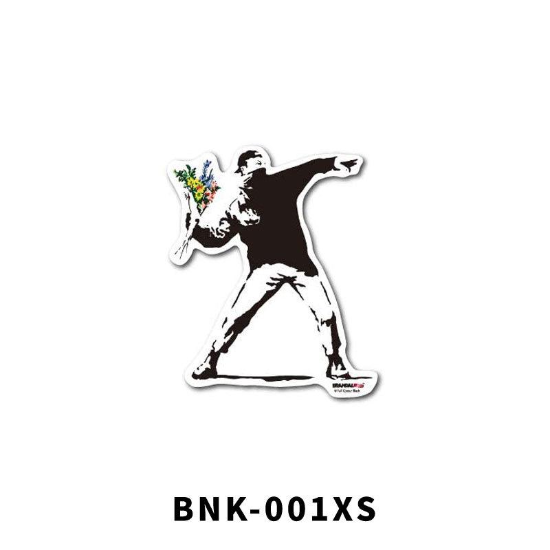 BANKSY バンクシー 透明 ステッカー BNK-001XS BNK-008XS XSサイズ シール ウォールステッカー アート ブランダライズド 耐水 耐光 おしゃれ|n2style|02