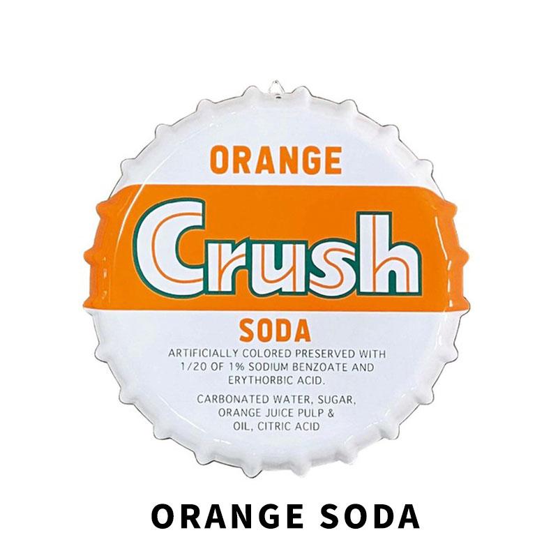 BOTTLE CAP SIGN アメリカン ヴィンテージ ボトルキャップ ORANGE