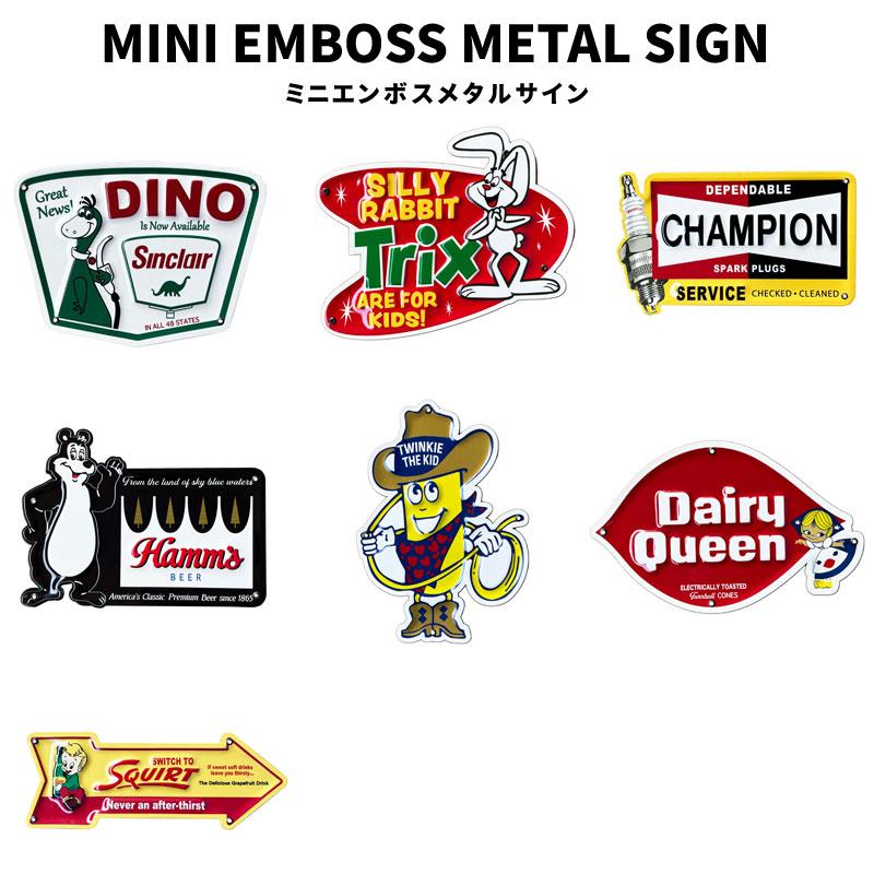 MINI EMBOSS METAL SIGN ミニ エンボス メタル サイン SINCLAIR DINO