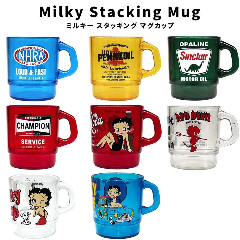 専用ページ　ミニチュアマグカップ　昭和のクマカップ　３色セット、ラム収納ボトル Milky Stacking Mug Cup DRAG RACING LUBRICATION SINCLAIR PLUG