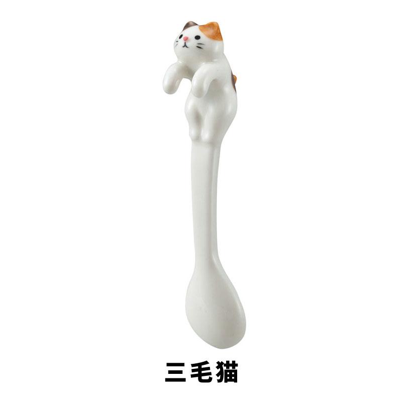 DECOLE デコレ よじのぼりスプーン 黒猫 三毛猫 トラ猫 スプーン