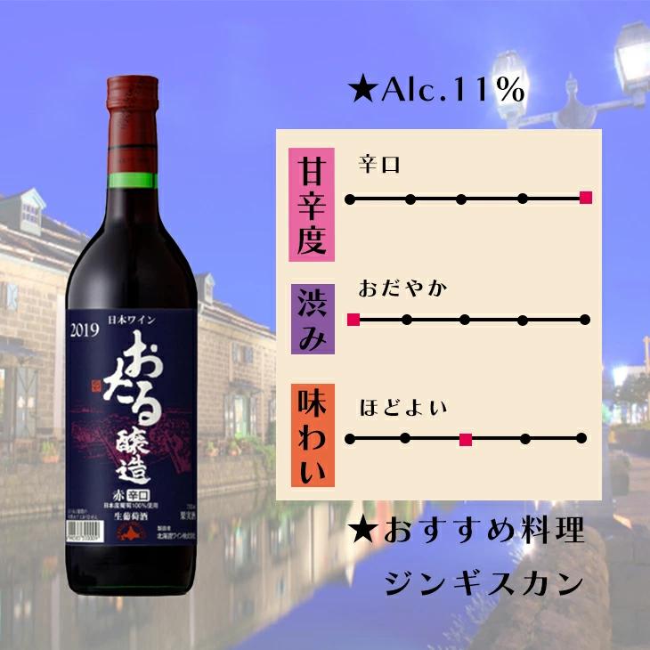 おたる 赤 辛口 720ml【赤ワイン】【辛口】お酒 ワイン 葡萄 ブドウ ぶどう 十勝 FUJI 父の日 お中元 御中元｜n43｜02