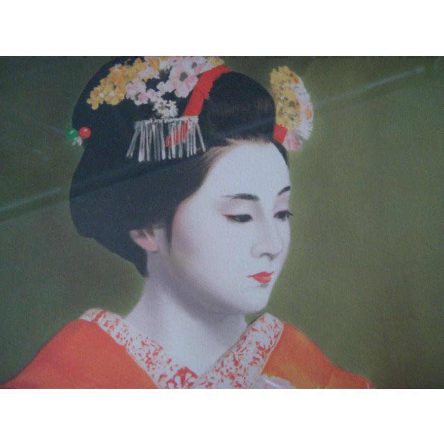真作 日本画家 小松崎邦夫 舞妓 リトグラフ 112/250 ☆とちぎ屋！真作 日本画家【小松崎邦夫 舞妓 リトグラフ 146