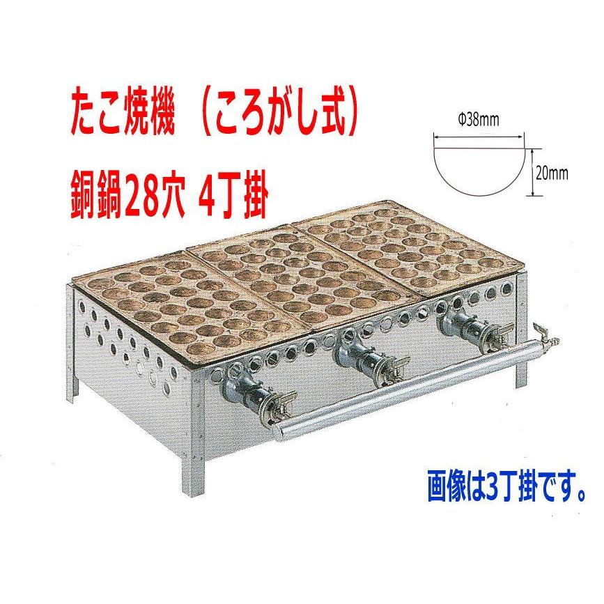 銅板 4枚 たこ焼き台 銅板 28穴×4 112穴 【公式通販】