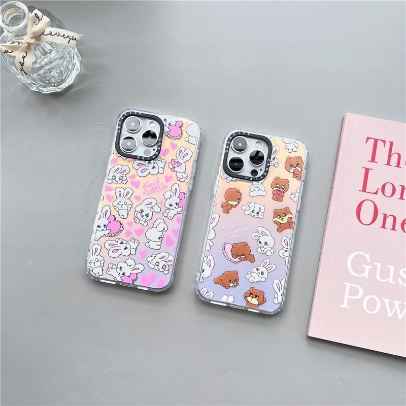 スマホケース casetify ケースティファイ かわいい Rainbow うさぎ クマ ins アイフォンケース iphone12 iphone13 pro max iphone14 バンパー｜nabistore｜05