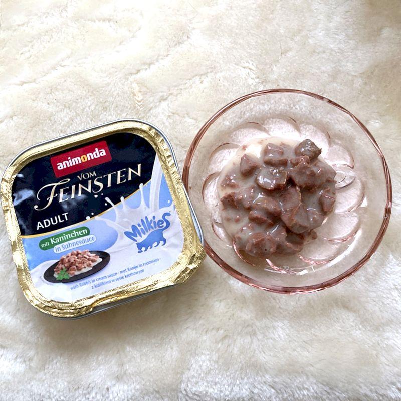 最短賞味2026.11・アニモンダ 猫 フォムファインステン ミルキースinソース ウサギ・クリームソース100g 83037成猫用ウェット正規品 | アニモンダ | 01