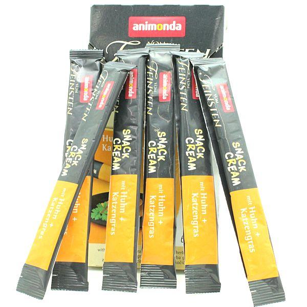最短賞味2026.12・アニモンダ 猫 フォムファインステン スナッククリーム チキン・キャットグラス 15g×6本/83865全年齢対応猫用おやつ正規品 | アニモンダ | 01