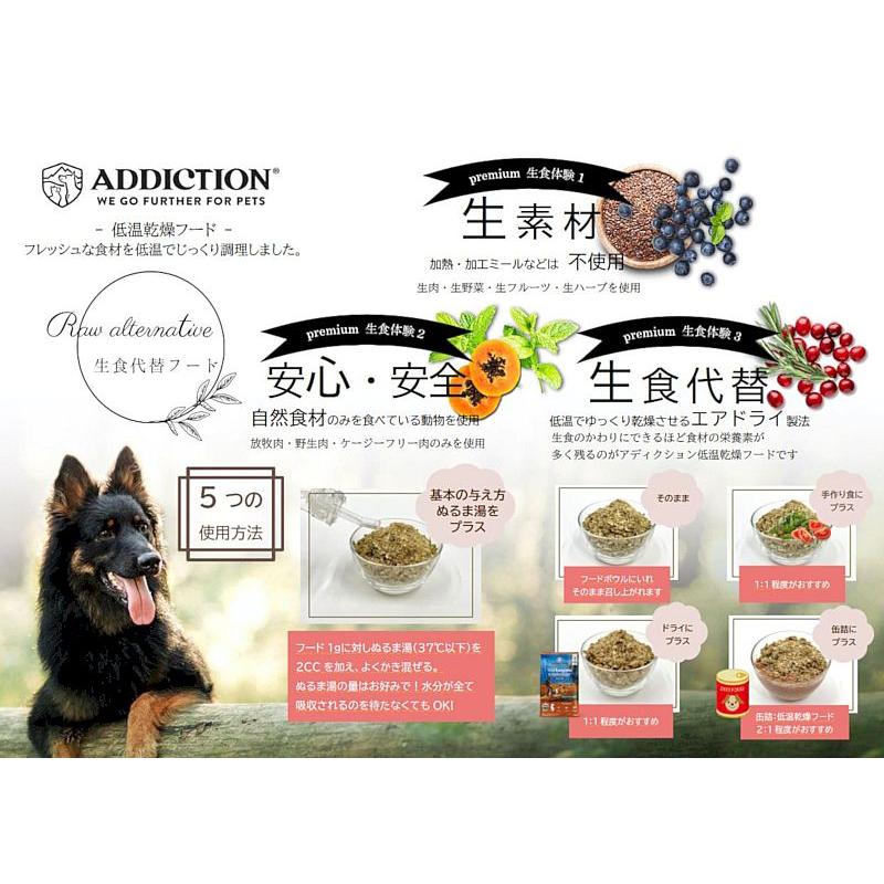 最短賞味2027.6.1・アディクション 犬 ステーキハウスビーフ＆ズッキーニエントリー粉末910g正規品add21761 | YKエンタープライズ | 04