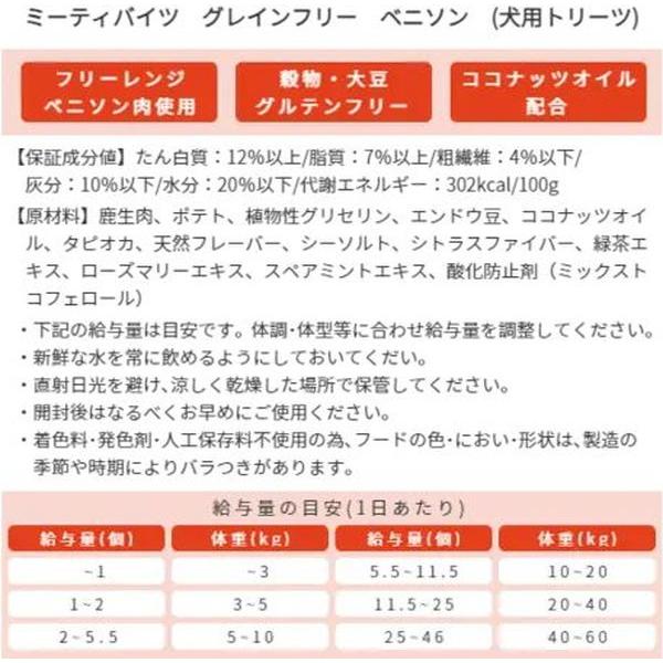最短賞味2027.5・アディクション 犬 ミーティバイツ ベニソン 113g犬用トリーツADDICTION正規品add41109 | YKエンタープライズ | 03
