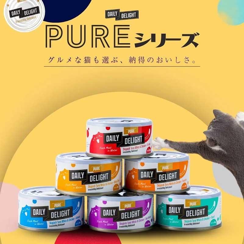 NEW 最短賞味2027.2・デイリーディライト猫ピュア カツオ＆チキン＋アサリ 80g缶dad01012全年齢猫用一般食DAILY DELIGHT正規品 |  | 06