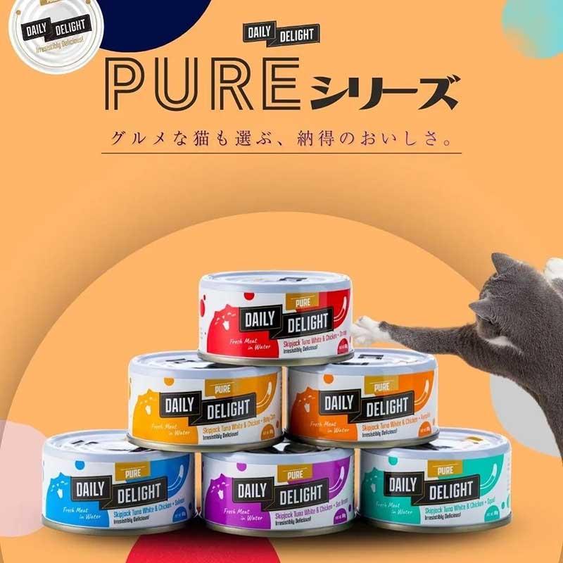 NEW 最短賞味2027.3・デイリーディライト猫ピュア カツオ＆チキン＋かぼちゃ 80g缶dad01029全年齢猫用一般食DAILY DELIGHT正規品 |  | 06