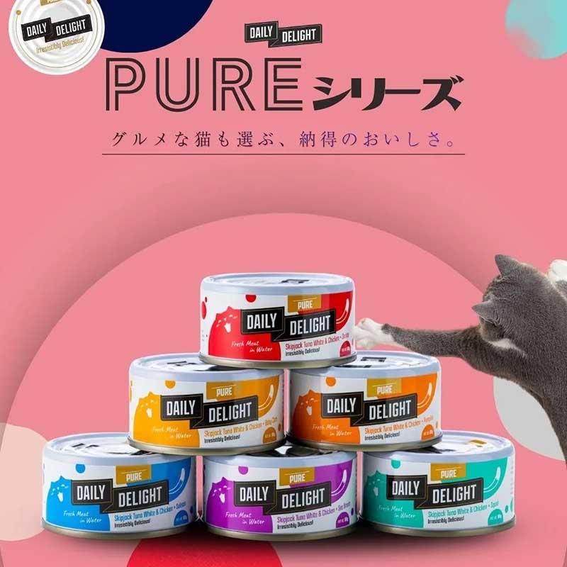 NEW 最短賞味2027.2・デイリーディライト猫ピュア カツオ＆チキン＋エビ80g缶dad01050全年齢猫用一般食DAILY DELIGHT正規品 |  | 06