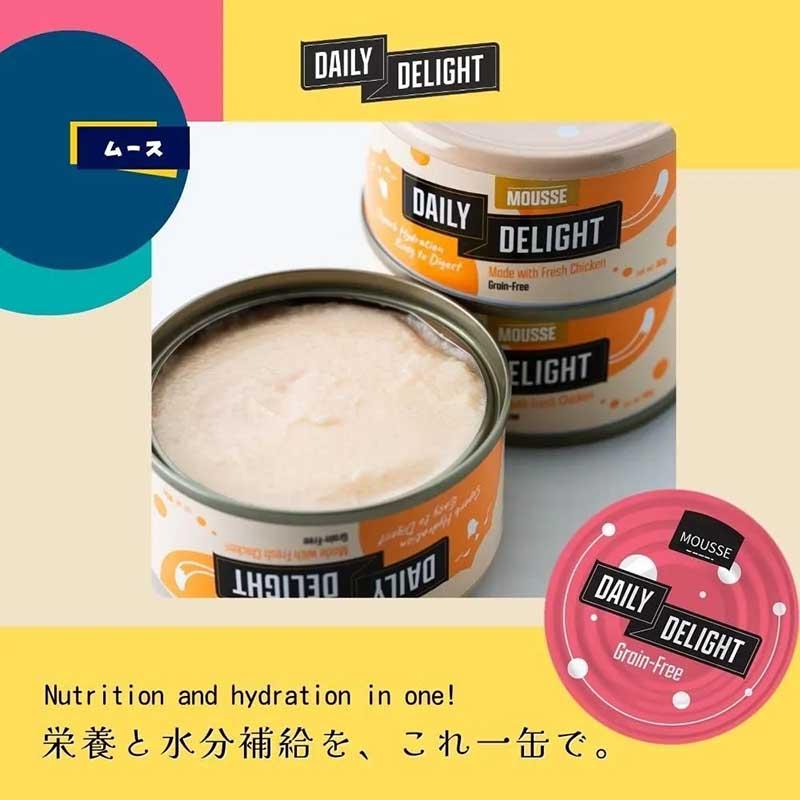 NEW 最短賞味2027.2・デイリーディライト猫ムース チキン 80g缶dad01142全年齢猫用一般食DAILY DELIGHT正規品 |  | 01