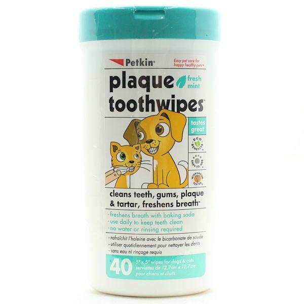 Petkin 歯&歯ぐきマイクロファイバーシート 40枚入り 全犬種・猫用 jp53173 | 