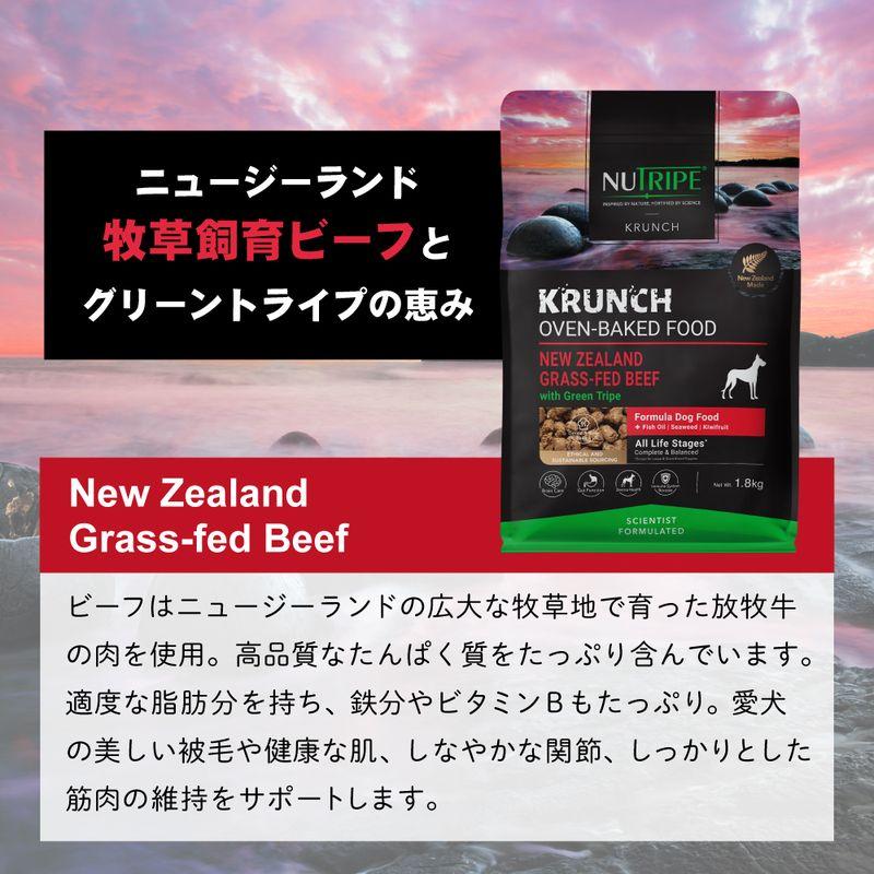 SALE！最短賞味2026.8.18・ニュートライプ クランチ ビーフwithグリーントライプ1.8kg全年齢犬用ドライフード正規品nu36640 | NUTRIPE | 06