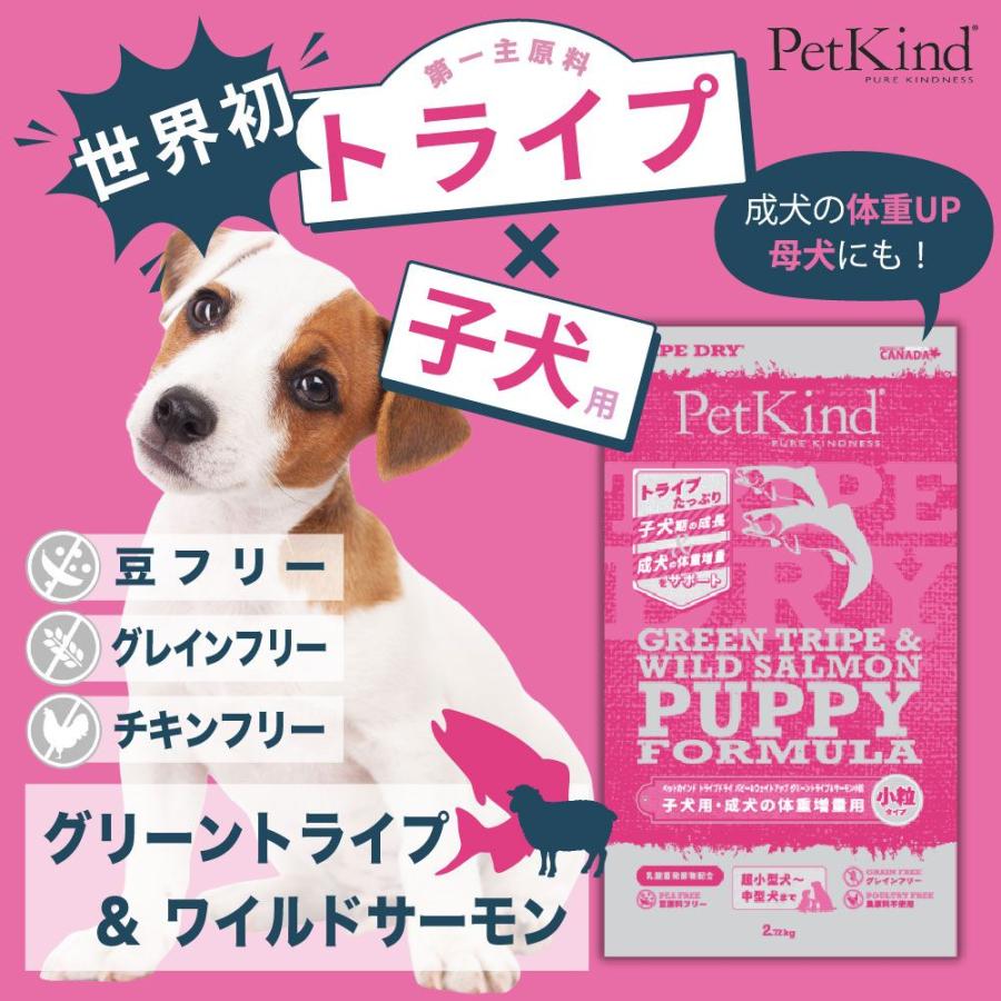 NEW 最短賞味2027.6.19・ペットカインド 犬 パピー＆ウェイトアップ グリーントライプ＆サーモン小粒 11.34kg トライプドライ子犬用PetKind正規品pk07002 | ペットカインド | 06