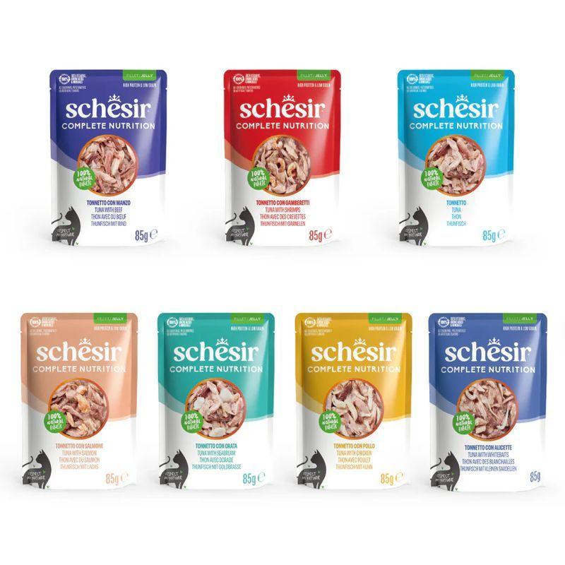 NEW 最短賞味2029.2・シシア 猫 ゼリータイプ パウチ ツナwithシラス85g scc46625成猫用総合栄養食キャットフードSchesir正規品SALE | シシア | 06