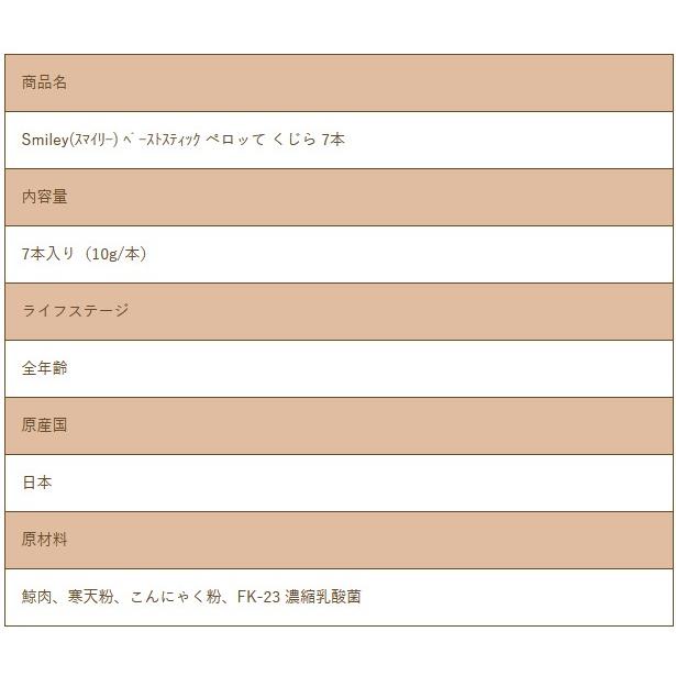 最短賞味2027.5・スマイリーペーストスティック 犬 ペロッて くじら 7本sm34832 | Smiley（ペット用品） | 03