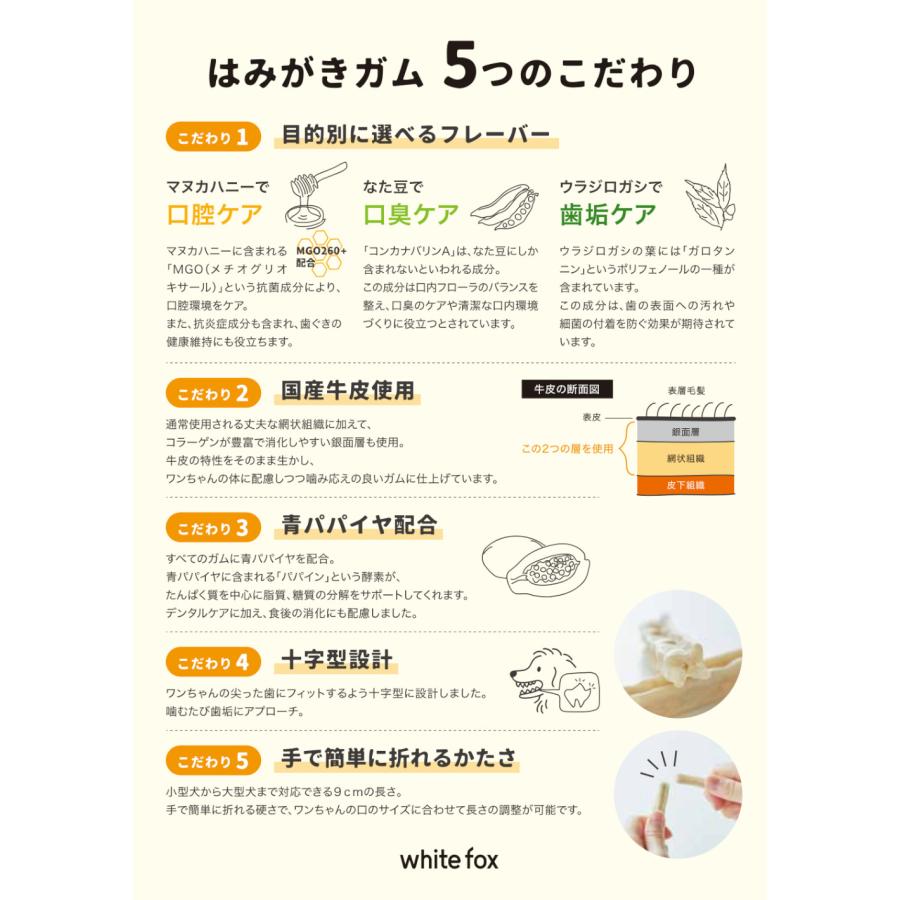 NEW 最短賞味2027.4・ホワイトフォックス なた豆のはみがきガム 10本 犬用おやつwf72520正規品 | white fox | 06
