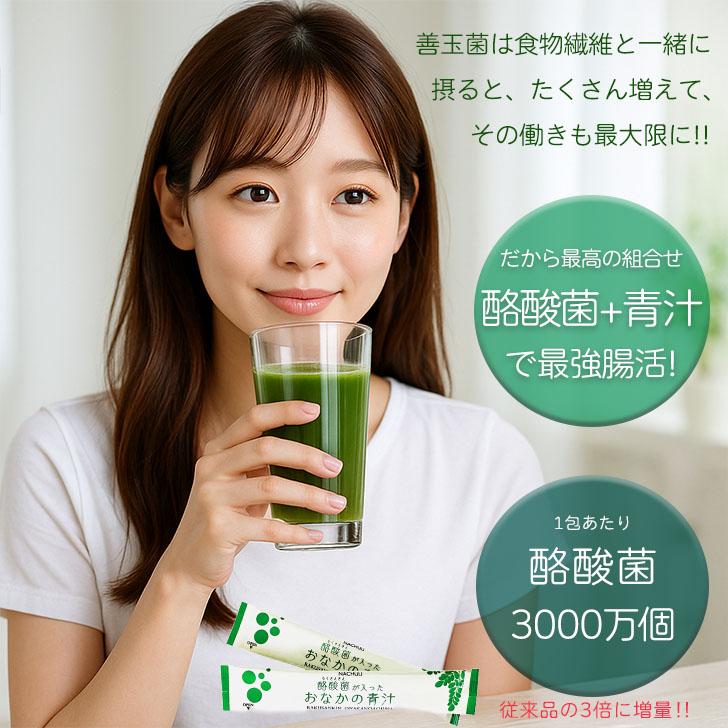 酪酸菌が入ったおなかの青汁 120日分 4箱セット : NACHULIヤフー店