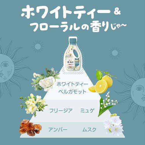 Bold ボールド 柔軟剤入り 洗濯洗剤 液体 ホワイトティー\u0026フローラルの香り 詰め替え 1950g×6袋 [大容量] [ケース品]の画像