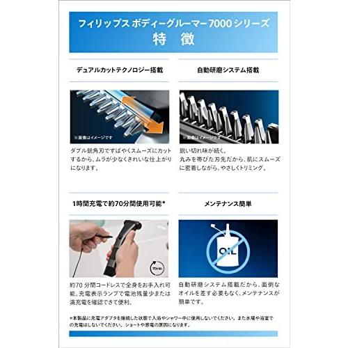 フィリップス ボディグルーマー 7000シリーズ お風呂使用可 シェービング & トリミング(カラダ用)ブラックパール BG7020/15 ブラックパール