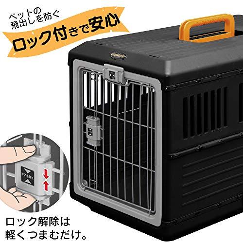 アイリスオーヤマ 犬 猫 キャリー 折りたたみ ブラック/オレンジ 中型犬用 ブラック/オレンジ 3×68 6×47 8cm