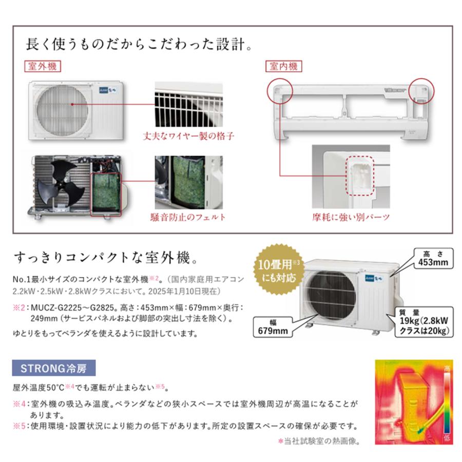 霧ヶ峰 三菱 エアコン MSZ-GV2225 W MSZ-GV2225W 単相100V 8畳 GV