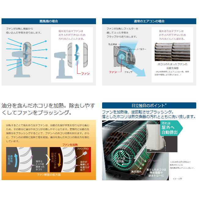 白くまくん 日立 HITACHI エアコン 20畳程度 RAS-XJ6325D-W