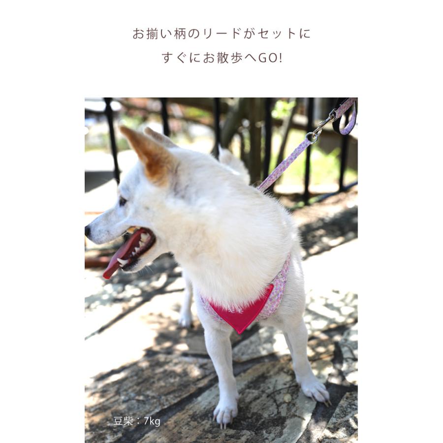 お名前 無料刺繍 ハーネス リード セット 犬 小型犬 脱げない 簡単 おしゃれ お散歩 名入れ 刺繍 かわいい ネコポスOK 日本製 |  | 03
