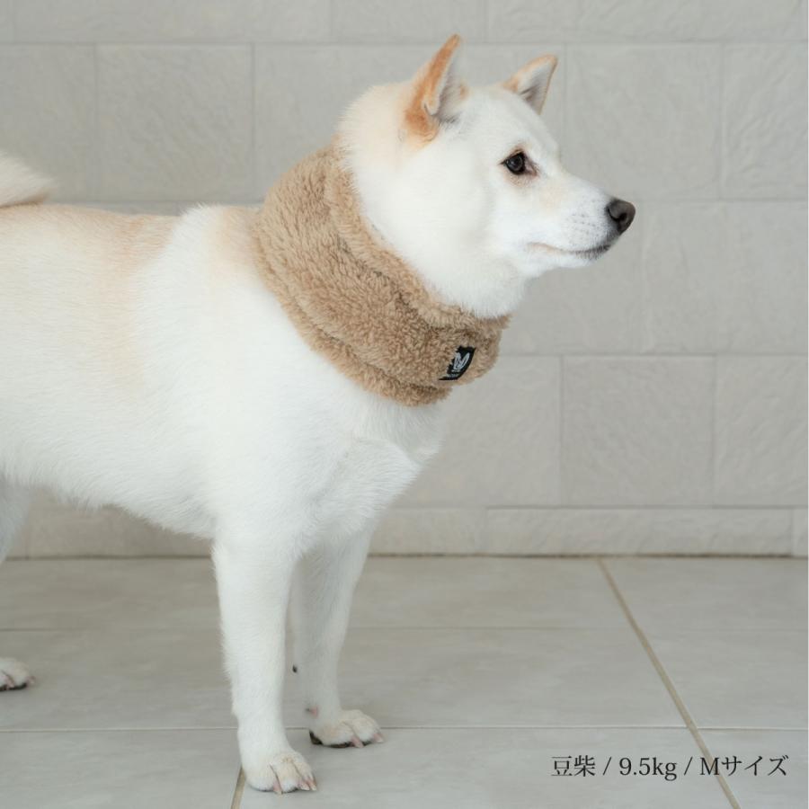 日本製 犬 ペット用 ネックウォーマー 寒さ対策 秋 冬 暖かい 防寒 マフラー スヌード 服 おしゃれ フリース ボア いぬ ナコル |  | 03
