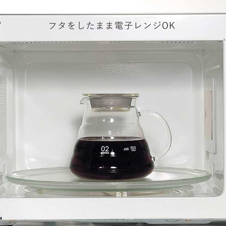 HARIO V60 レンジサーバー コーヒードリップ XGSR-80-TB 800ml 2 〜 6 杯用 クリア ハリオ オール 耐熱 ガラス製 サーバー XGSR80TB フタしたまま 電子レンジOK｜nadeshico｜04