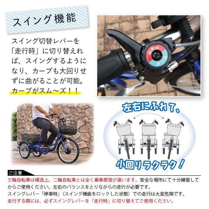 e-parton(イーパートン) ロータイプ電動アシスト三輪自転車 BEPN20SB（サファイヤブルー）メーカー直送につき代引き不可の商品です｜nadeshico｜07