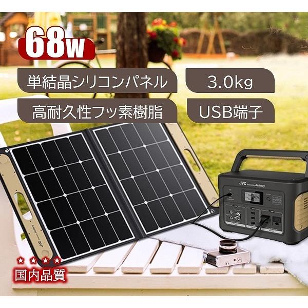 JVCケンウッド BH-SP68-C ポータブルソーラーパネル 折りたたみ 災害 