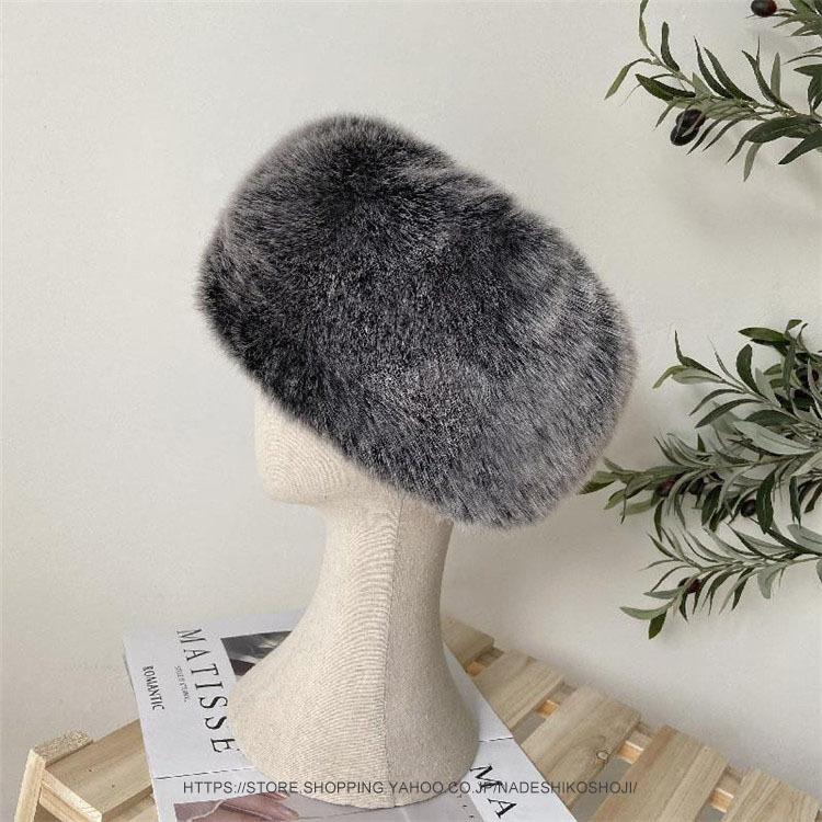 ファーキャップ 帽子 レディース 秋冬 ファー ハット ロシア帽