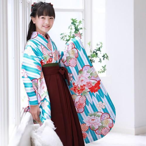販売 ジュニア 袴 セット 卒業式 女の子 小学生 ブーツ付き16点フル