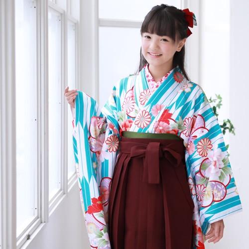 販売 ジュニア 袴 セット 卒業式 女の子 小学生 ブーツ付き16点フル