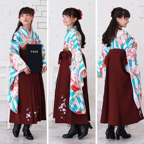 販売 ジュニア 袴 セット 卒業式 女の子 小学生 ブーツ付き16点フル