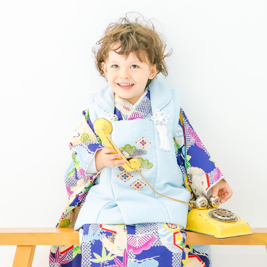 レンタル】七五三 着物 レンタル 3歳 男の子 男児着物 被布着物10点
