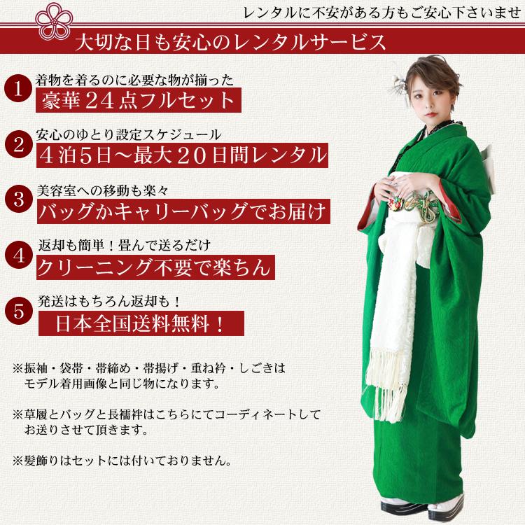 最大20日間レンタル 振袖レンタル 成人式 緑 グリーン 緑地に 最大20日間レンタル 振袖レンタル 成人式 緑 グリーン 緑地に