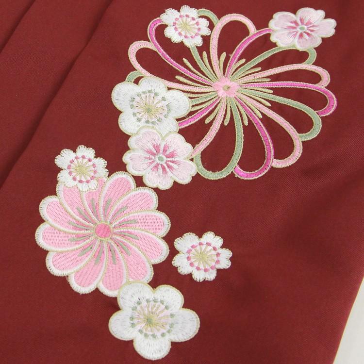卒業式 袴 レンタル 「クリーム地にピンクぼかし ピンク八重桜と紫の