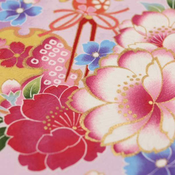 卒業式 袴 レンタル 「紫のぼかし地に八重桜とかんざし 雪輪 小花」 女