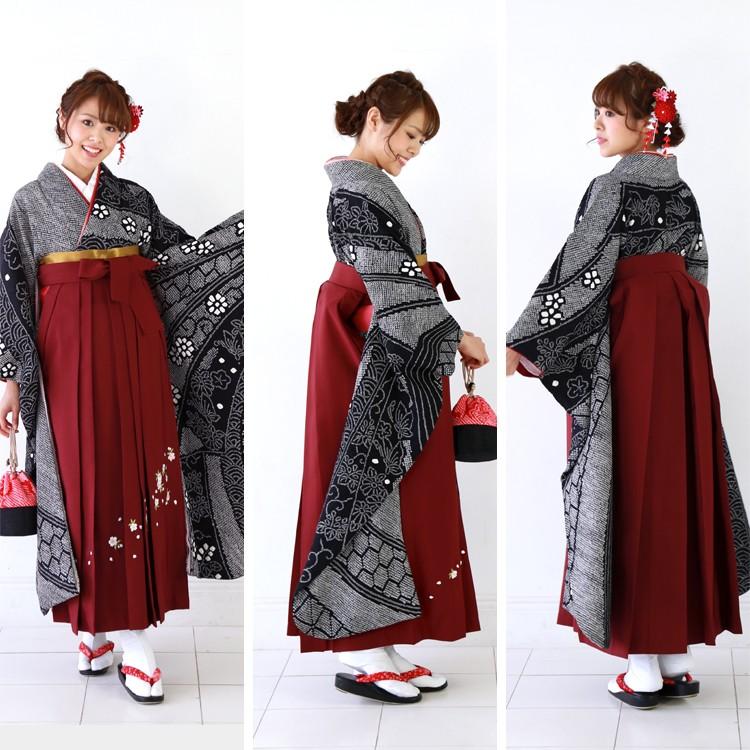 卒業式 袴セット ほぐす 正絹振袖 グラデーション袴 紐下99cm 卒業式 袴セット ほぐす 正絹振袖 グラデーション袴 紐下99cm